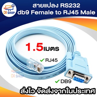 สายแปลงRS232 db9 Female to RJ45 Male cable 1.5 เมตร