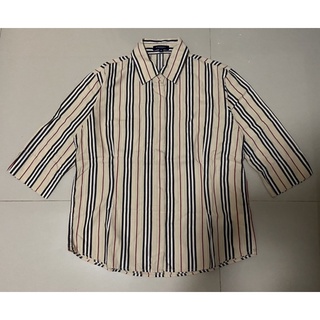 เสื้อเชิ๊ตแขนสามส่วน burberry ลายnova check