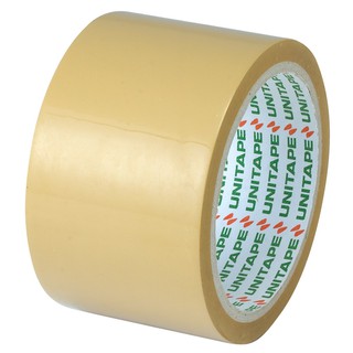 เทปโอพีพี 2 1/2 นิ้วx45 หลา สีชา ยูนิเทป Tape OPP 2 1/2 inch x45 yd, tea color uni tape