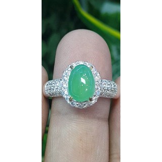 แหวน หยก (jadeite) 2.03 กะรัต (Cts.) ดิบ ไม่ผ่านการปรับปรุง (Type A) พม่า (Myanmar)