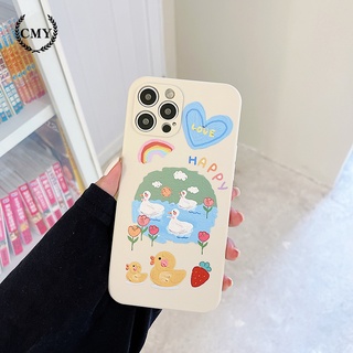 Iphone case oil painting duck tpu soft Case For iPhone 11 Pro Max X Xr Xs Max 7 8 Plus Se 2020 12 pro max 12 mini 13 pro max 13 mini