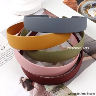 Wa084 25 มม.Matte Wide edge ที่คาดผมผม hoop เครื่องประดับผม