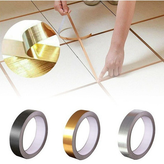 50M Gold Tile Stickers/ Waterproof Wall Sealing Tape/ Floor Tile Beauty Sewing Sticker/ Home Decor Decals