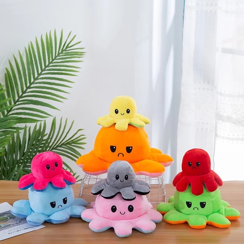 ตุ๊กตาปลาหมึกยักษ์ ผ้ากํามะหยี่ขนนิ่ม ของเล่นจําลอง พร้อมส่ง