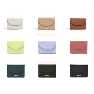 พร้อมส่ง Fennec Halfmoon mini wallet กระเป๋าตัง สี lavender, lime, khaki, light brick, black, ECRU, Sand beige tan brown