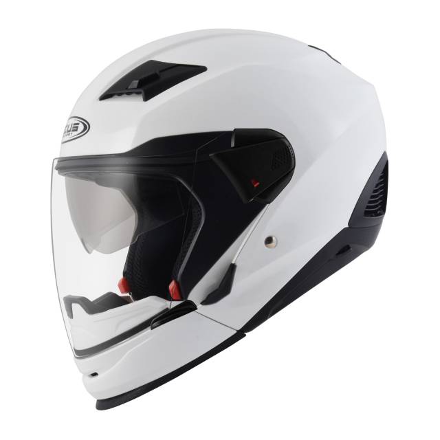 ZEUS ZS 611C WHITE GLOSSY MODULAR DOUBLE VISOR (สามารถขยายขนาดได้)