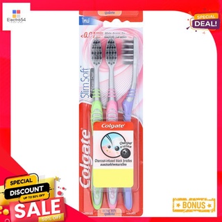 คอลเกตสลิมซอฟท์อินบีทวีนชาร์โคลแพ็ค3COLGATE SLIMSOFT IN BETWEEN CHARCOAL P3