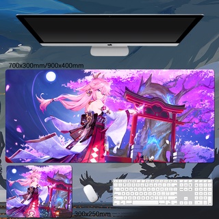 Yae Miko Eula Genshin Impact Mouse Pad Computer Ganyu Raiden Shogun shadow Keyboard Keqing Hutao Desk Pad Klee Tartaglia Childe Collection Kamisato Ayaka Kazuha Large Gift Chinese New Year Zhongli Xiao Beautiful Lumine Rubber Festive Games Anime Trumpet