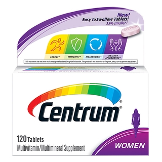 Centrum วิตามินรวม ผู้หญิง หลายแร่ เหล็ก วิตามิน D3 วิตามินบี Multivitamins Women Multimineral Iron Vitamins D3 B