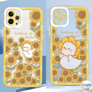 เคสโทรศัพท์มือถือนิ่ม ป้องกันเลนส์ ลายดอกทานตะวัน เป็ดน่ารัก สําหรับ Realme 9i 9 8 7 6 3 Narzo 20 Pro 5G 4G C35 C31 C30 C21Y C21 C20 C11 2021 2020 C15 8i 7i C17 5 5S 5i 6i