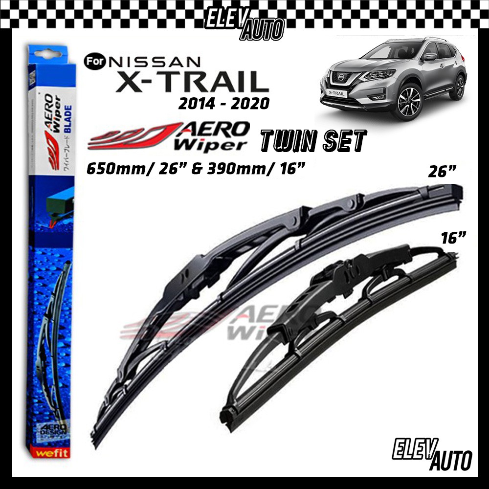Nissan X-Trail 2014-2021 AERO Twin Set ใบปัดน้ําฝน VALUE Pack (16"/26")