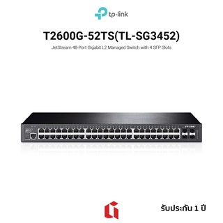 TP-LINK T2600G-52TS(TL-SG3452) JetStream 48-Port Gigabit L2 Managed Switch with 4 SFP Slots