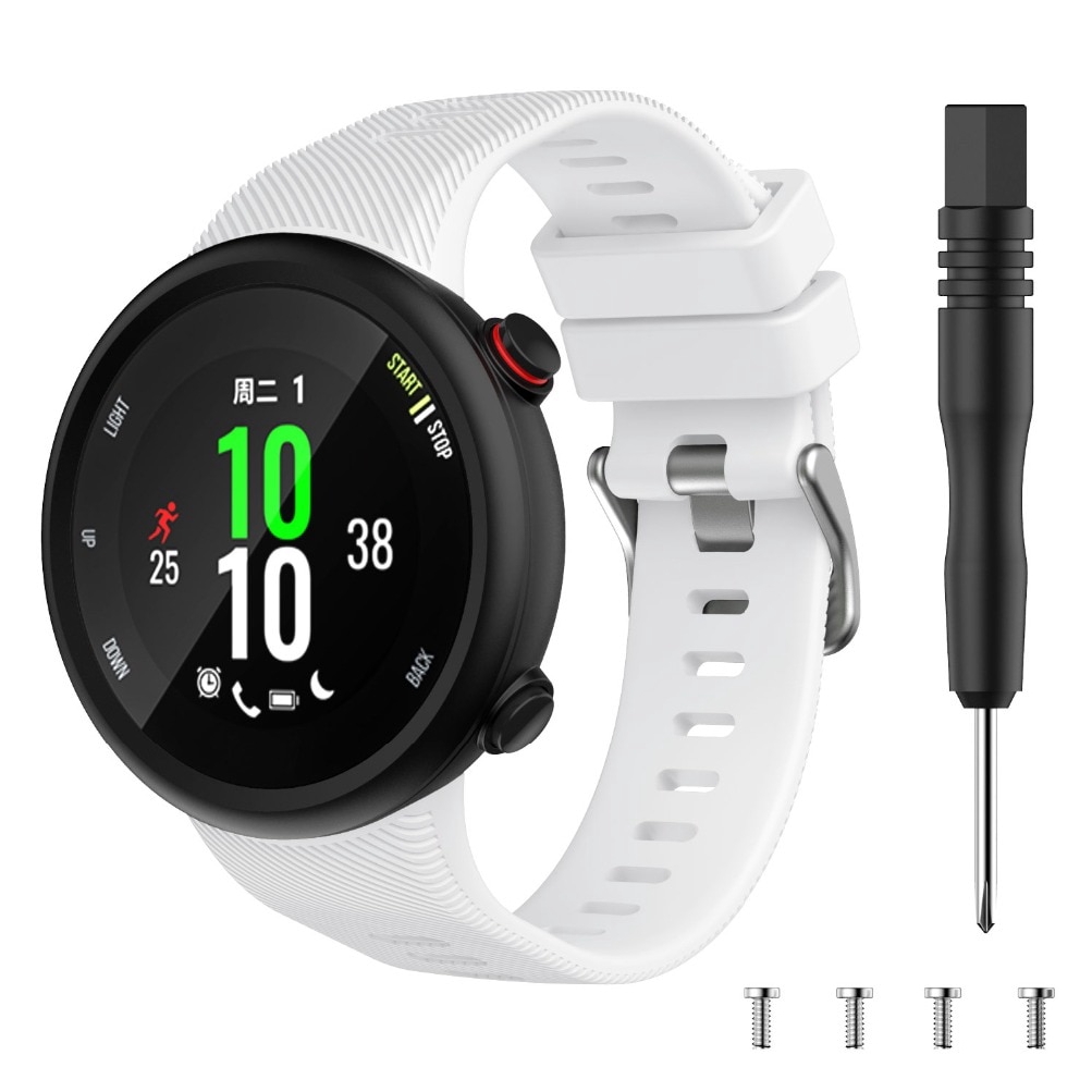 สายนาฬิกาข้อมือ เนื้อซิลิโคน สำหรับ Garmin Forerunner 45 45s