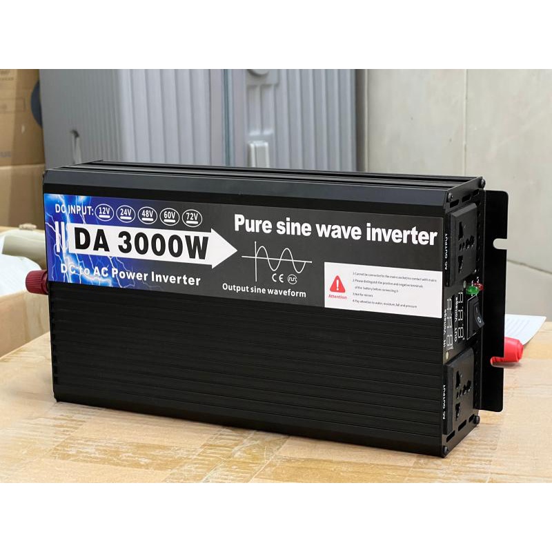 Inverter3000W pure sine wave 12V 24v อินเวอร์เตอร์เพียวซายเวฟ DA inverter พร้อมส่ง 12V/24V to 220V 3