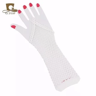 ถุงมือ แบบเกี่ยวนิ้ว ตาข่ายยาว แฟนซี/T Store