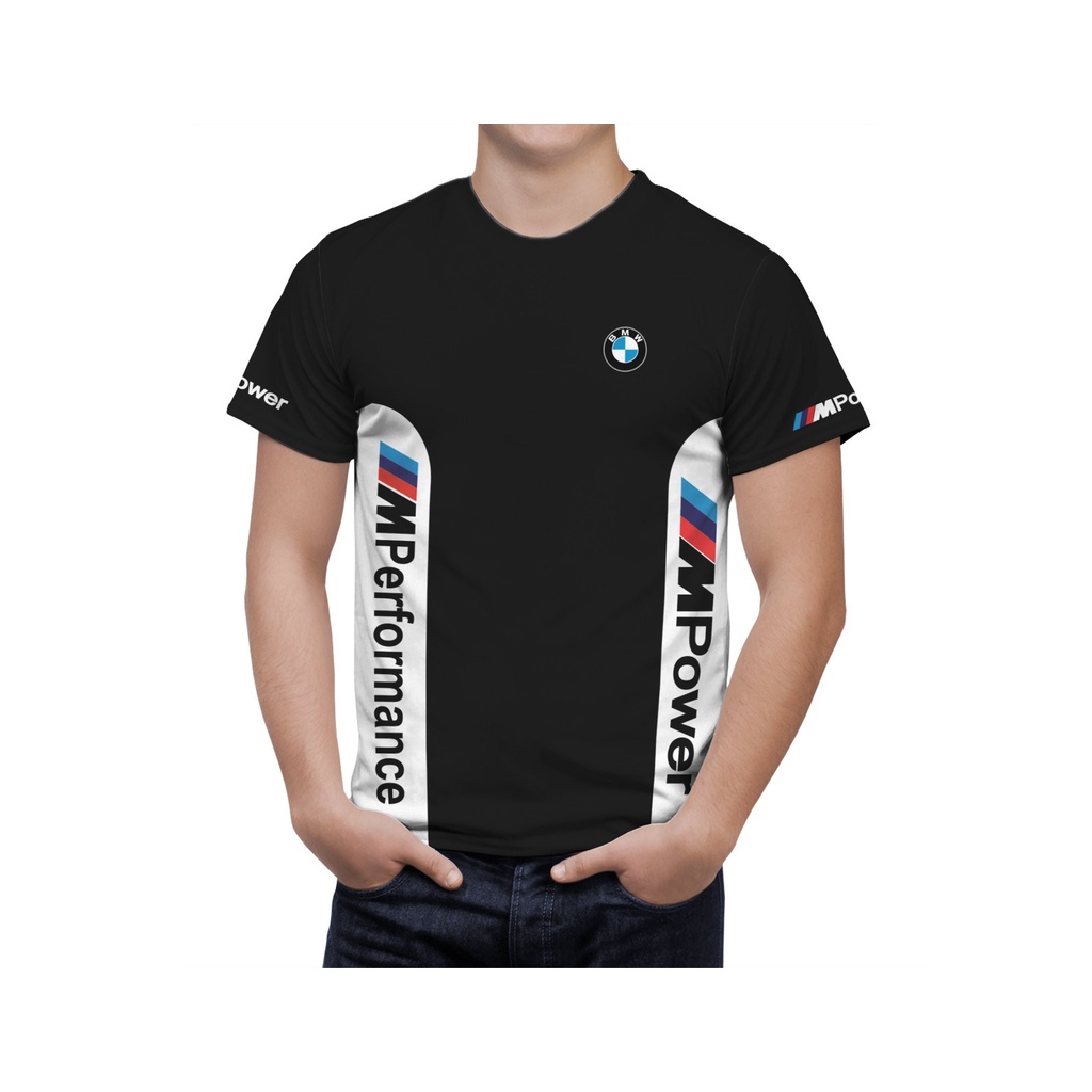 เสื้อเชิ้ตสีดํา BMW Performance, เสื้อ BMW Motorsport, เสื้อ M, ยานยนต์, แข่งรถ, เสื้อยืดสไตล์ BMW