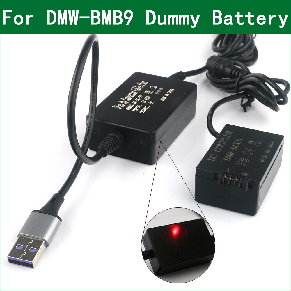 5V 2-4A USB To BP-DC9 BP-DC9-E BP-DC9-U Dummy แบตเตอรี่ DMW-DCC6 สําหรับ Leica V-Lux 2 V-Lux 3