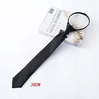 เนคไท เน็คไท สำหรับผู้หญิง Zipper Necktie For Men Women Tie for Boys Girls Suits 5cm SolidTies Slim Girls Neck tiie