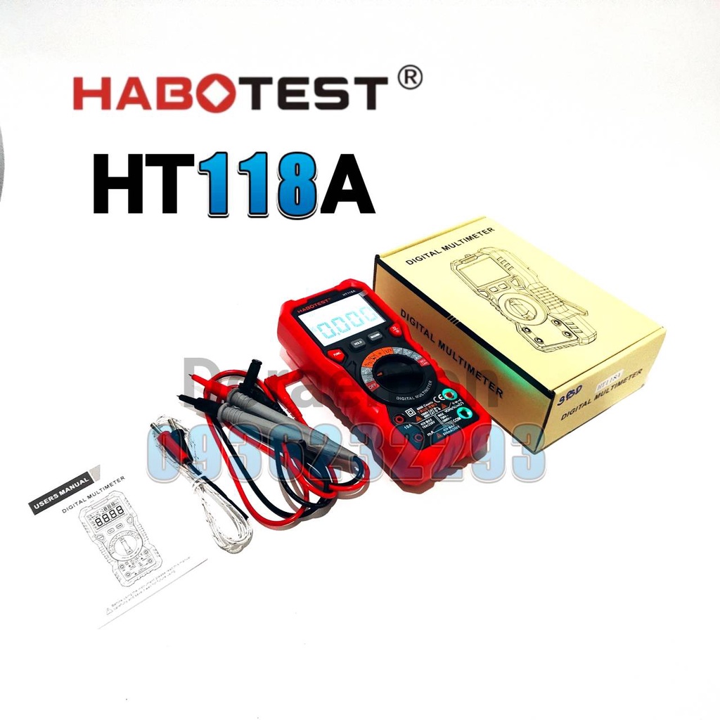 HABOTEST HT118A (NEW 2020) จอ LED Digital Multimeter มิเตอร์วัดไฟดิจิตอลมัลติมิเตอร์ มิเตอร์ดิจิตอล เครื่องมือวัดไฟ