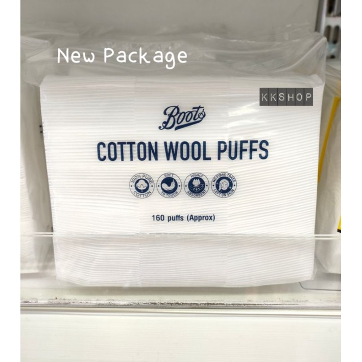 ถูกที่สุด!🎊ส่งไวมาก!! สำลีเช็ดหน้า Boots เช็ดเครื่องสำอาง Boots cotton wool puff สำลีแผ่นรีดขอบ160แผ