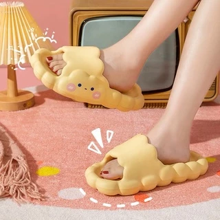 🍓EnJoy🍓 พร้อมส่ง (LT-Cloud)รองเท้าแตะมินิมอลส้นหนา ลายเมฆ ใส่ได้ทั้งผู้ชายผู้หญิง กันน้ำกันลื้น