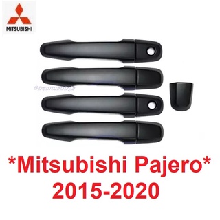 ครอบมือจับประตู MITSUBISHI PAJERO 2015 - 2020 2021 สีดำด้าน รุ่น รองtop มิตซูบิชิ ปาเจโร ครอบมือดึงประตู ครอบมือเปิด