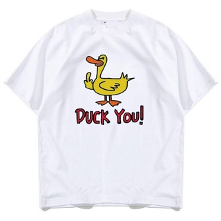 เสื้อยืด ลาย duck you มีไซส์​ใหญ่ พร้อมส่ง