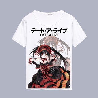 อะนิเมะเสื้อยืด❀❀☌เสื้อยืด Tokisaki Kuangsan Wuhe Kotori Tokasaka สี่ซีรีส์เป็นแอนิเมชั่นการต่อสู้วันที่เสื้อผ้าอุปกรณ์