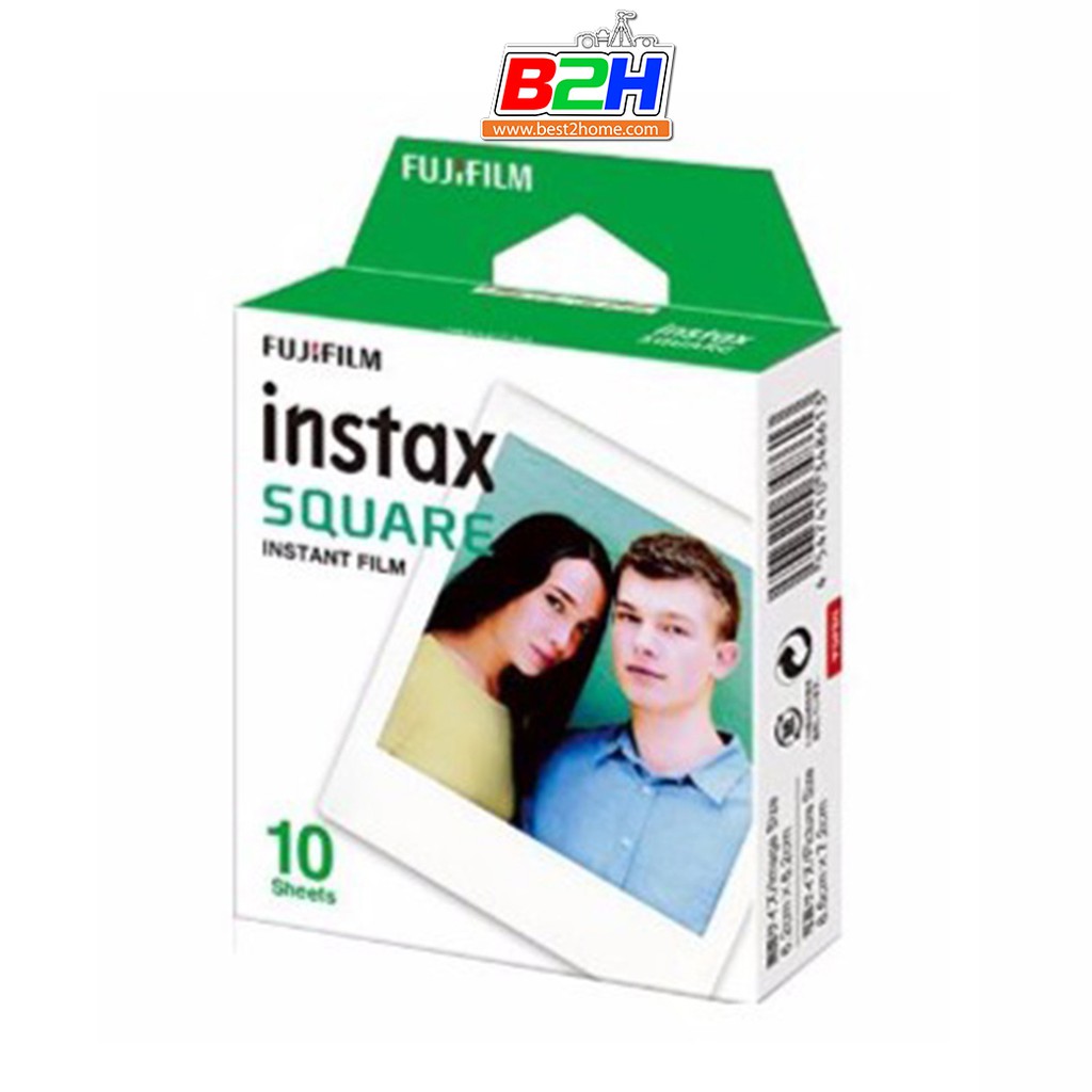 Fujifilm Instax Square Film ฟิล์มขนาดสี่เหลี่ยม (ไม่ใช่ขนาด Mini) แพ็คเดี่ยว 10 แผ่น / แพ็คคู่ 20 แผ่น ของแท้ พร้อมส่ง ห