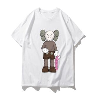 KAWS แฟชั่นถนนกราฟฟิตีซีรีส์-K006 Unisex เสื้อยืดผู้หญิงสไตล์ใหม่และผู้ชายแขนสั้นเสื้อยืด