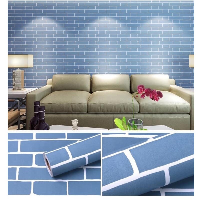 (ส่งทันที) Wall Kip วอลเปเปอร์ ลายอิฐ ติดผนัง สติ๊กเกอร์ มีกาวในตัว ติดเองได้