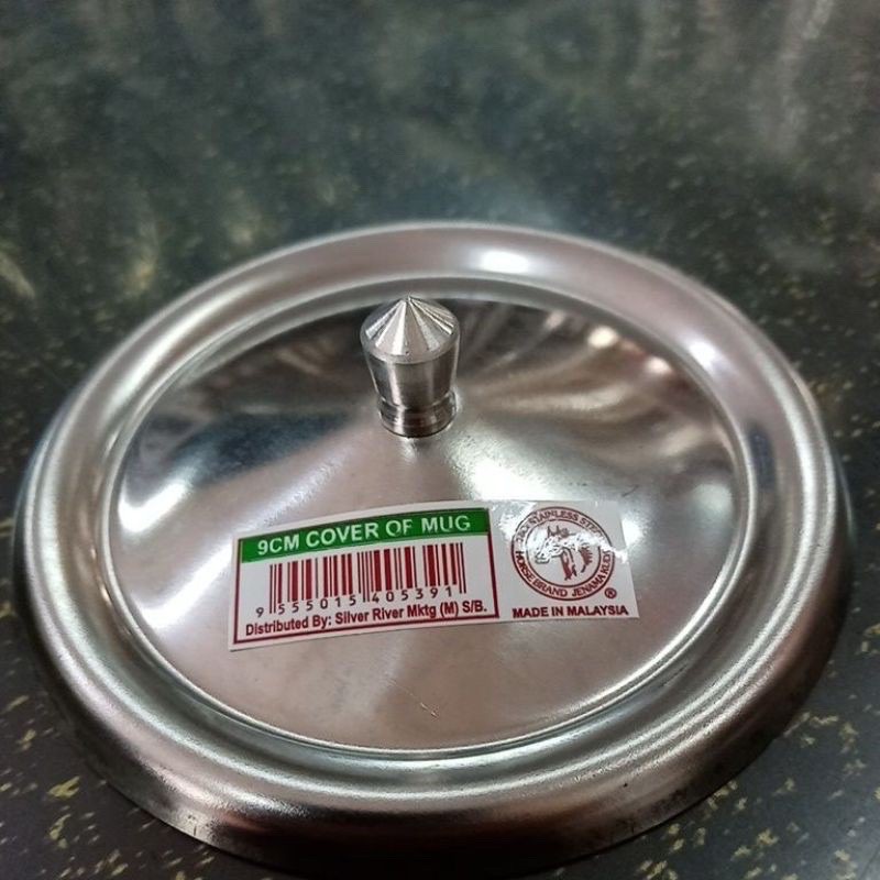 HORSE BRAND ฝาครอบแก้วสแตนเลส (8.5/9/9.5cm) / ฝาครอบถ้วย / ฝาปิดเหล็ก Penutup Cawan - รูปที่ 2