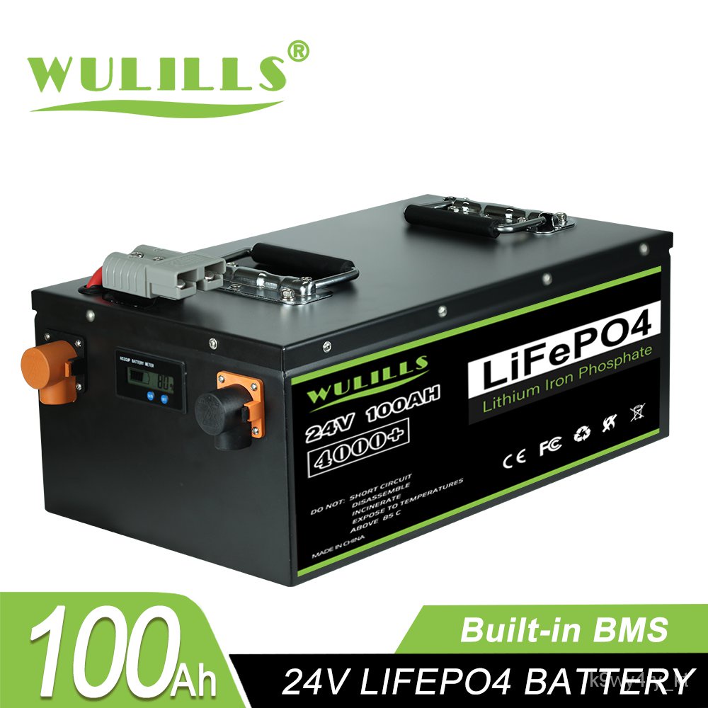 แบตเตอรี่，24V 100AH Lifepo4 Battery Pack Built-in BMS lithium ion Battery Pack 24V Rechargeable Batteries For Boat Motor