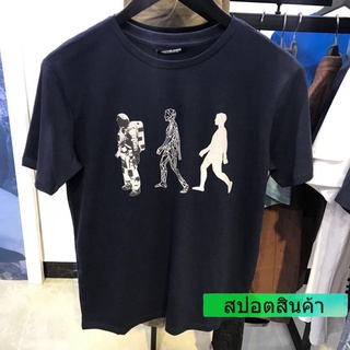 เสื้อยืดแขนสั้น คอกลม ผ้าฝ้าย พิมพ์ลายนักบินอวกาศ แฟชั่นฤดูใบไม้ผลิ และฤดูร้อน สําหรับผู้ชาย