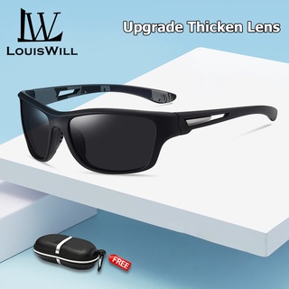 LouisWill Polarized Sunglasses Men Sunglasses Outdoor Sports Glasses UV400 Lightweight Clean Vision Sunglasses Cycling Riding Running Glasses for Men Women