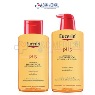 Eucerin Shower oil 200ml/400ml H5Skin-Protection SHOWEROIL ยูเซอรินหน้าหนาว ออยล์ อาบน้ำ ออย ของแท้