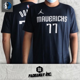 เสื้อยืด ลาย NBA DALLAS MAVS 77 Woven DONCIC สีกรมท่า