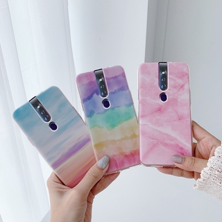 กรณี OPPO F11 F11 Pro เคสโทรศัพท์แบบนุ่มลายหินอ่อนฝาหลัง @REALFASIHION