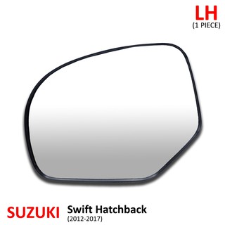 แผ่นกระจก เนื้อกระจกมองข้าง ของแท้ สีใส สำหรับ Suzuki Swift Hatchback ปี 2012-2017