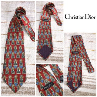 🧣: CHRISTIAN DIOR tie silk แท้💯%