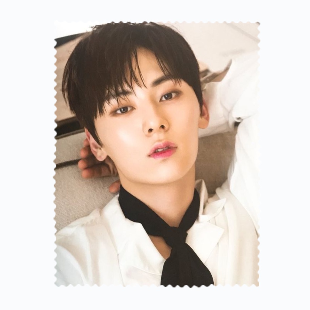 ผ้าเช็ดแว่นตา เช็ดเลนส์ ผ้าไมโครไฟเบอร์ นักร้องเกาหลี K-pop ฮวัง มิน-ฮย็อน Hwang MinHyun wanna one N