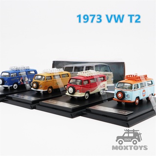 โมเดลรถบัสรถบรรทุกรถกอล์ฟรถบรรทุกรถกอล์ฟโคล่า Diecast 1:64 1973 Vw T2