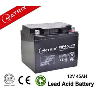 Battery UPS MATRIX BT022 12V 45Ah แบตเตอรี่แห้ง แบตสำรอง 12V DEEP CYCLE for Solar Cell KUMARU