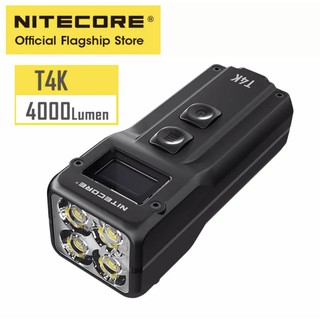 พร้อมส่ง NITECORE T4K 4000 Lumensแบบพกพาพวงกุญแจไฟฉาย 4 LEDs Super Bright Light built-Inแบตเตอรี่โดยใช้USB-Cชาร์จ