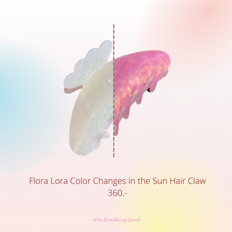 Lock and Keep Jewel กิ๊บเปลี่ยนสีในแดด Flora Lora Color Changes in Sun ...