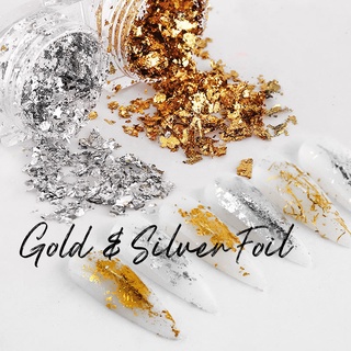 ทองคำเปลว แต่งเล็บ Gold foil silver foil