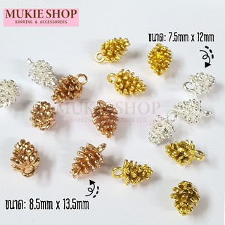 Mukie shop DIY อะไหล่ก้าน จี้ ตัวห้อย จี้ห้อย ลูกโอ๊ค หลากสี (พร้อมส่งจากไทย) DIYเครื่องประดับ