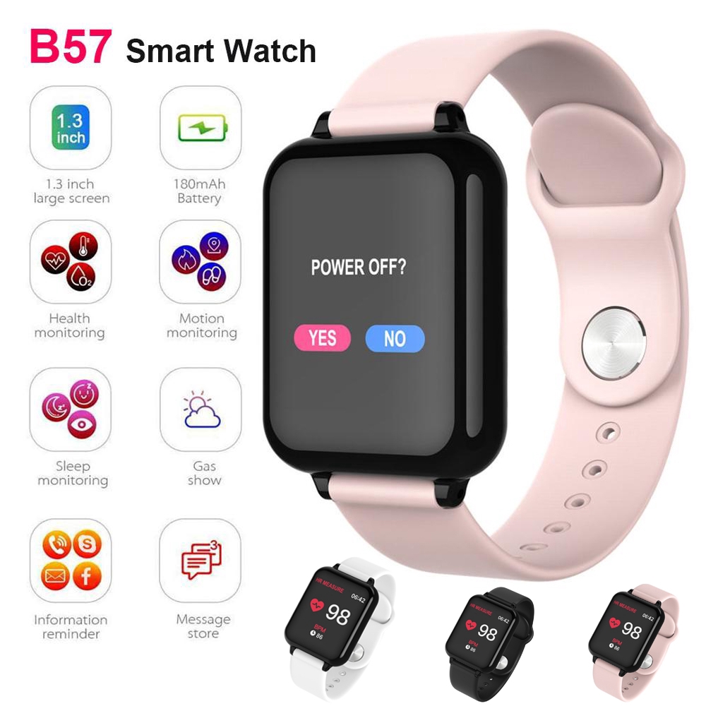 B57 1.3 Color Screen Smart Watch Waterproof Sports Smartwatch Heart ...
