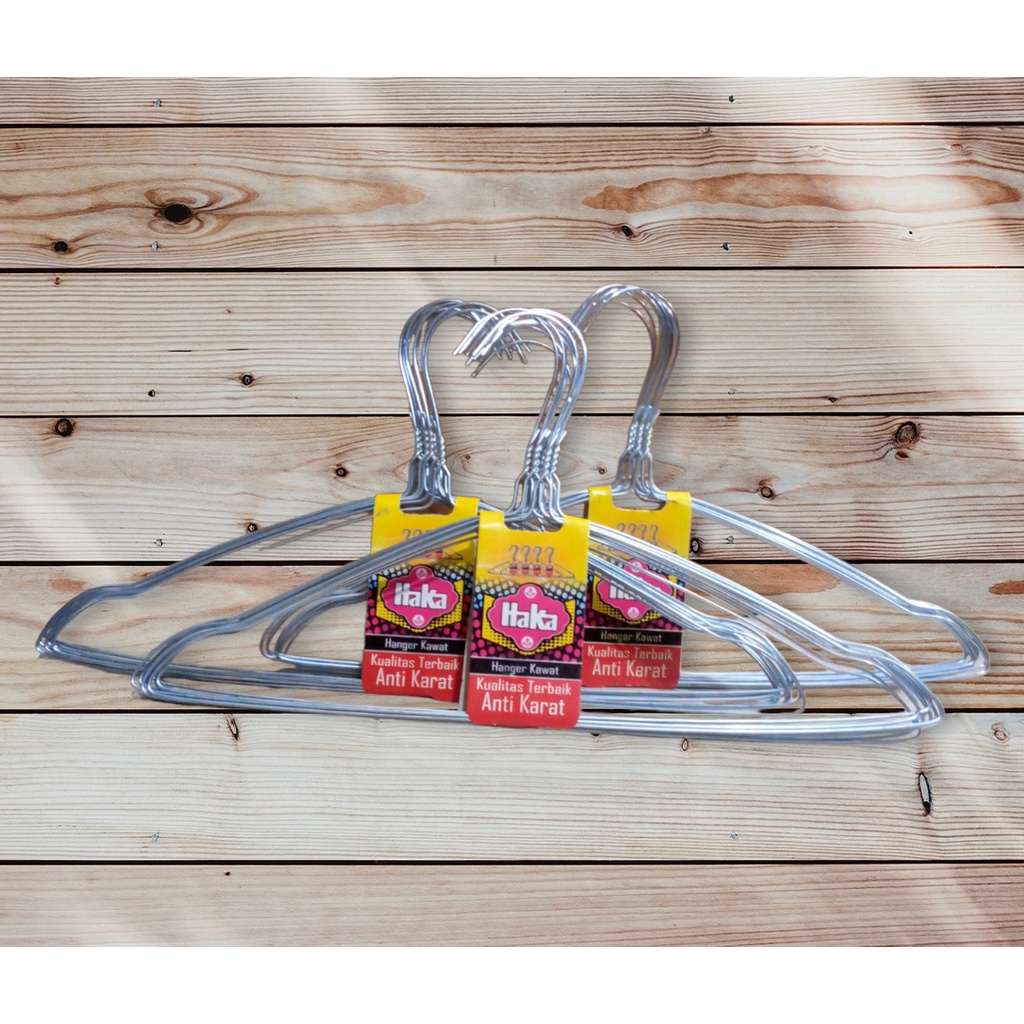 GANTUNGAN 10 ชิ้น ไม้แขวนเสื้อลวด HAKA