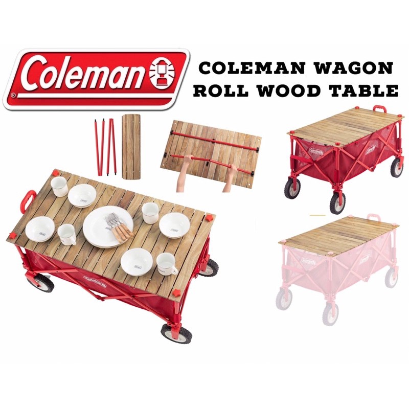 Coleman Wagon Roll Wood Table